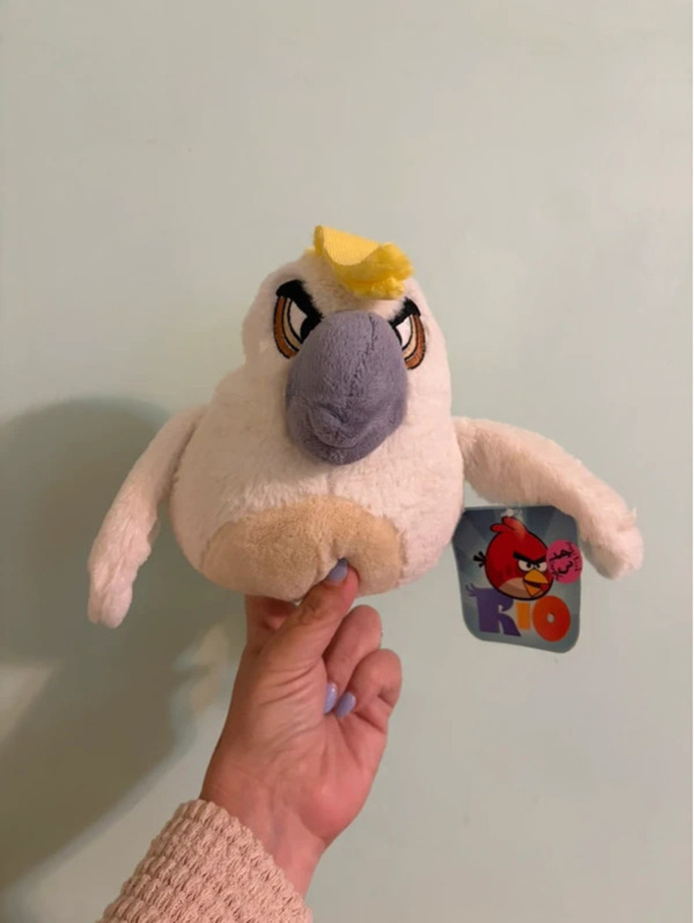 Angry Birds Rio Nigel Plush White Cockatoo 6” Stuffed Animal Bird No Sound,New